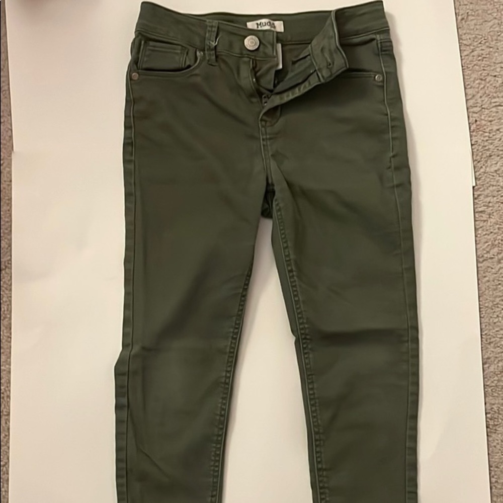 Olive colored comfortable jeans. Youth girls 10